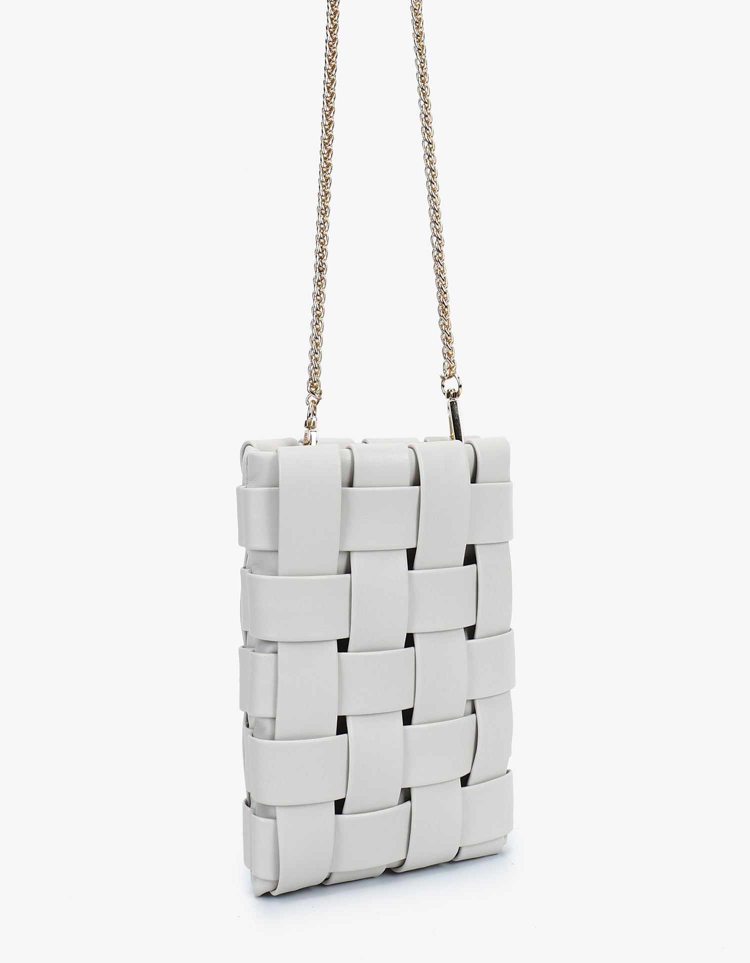 LINDY WOVEN CELLPHONE OFF-WHITE