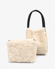 HOLLACE MINI TOTE SHEARLING CREAM
