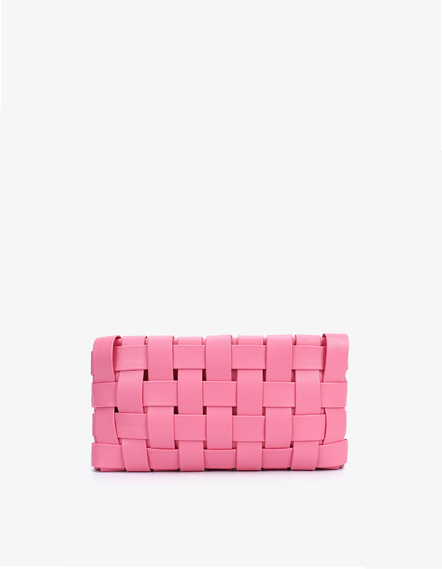 LINDY WOVEN CLUTCH SMALL PINK