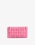 LINDY WOVEN CLUTCH SMALL PINK