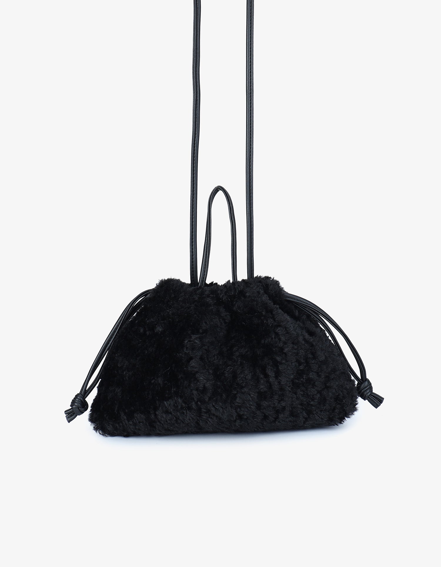 LOZEN MINI SCRUNCH FUR BLACK