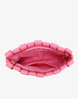 LINDY WOVEN CLUTCH SMALL PINK