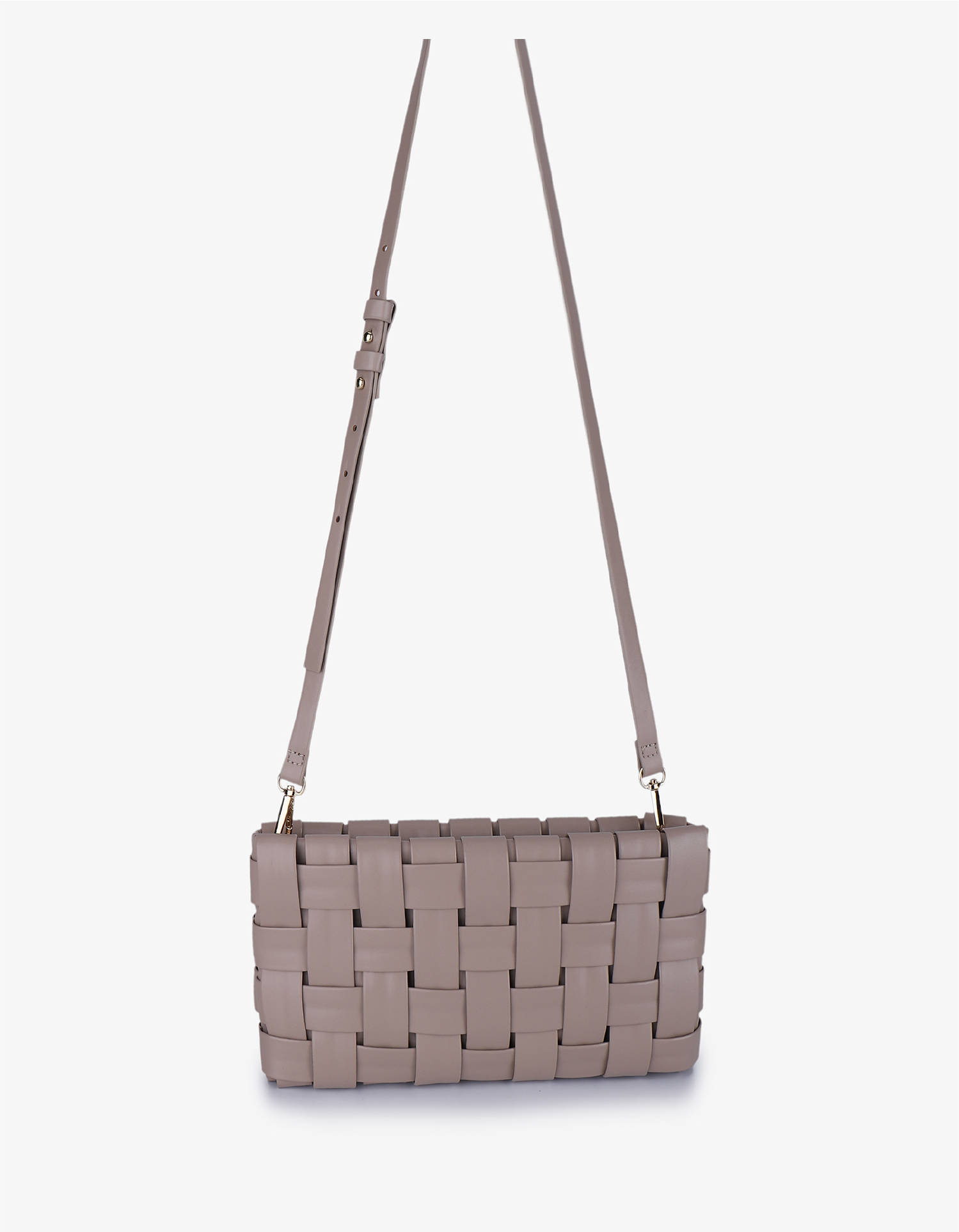 LINDY WOVEN CLUTCH SMALL LIGHT TAN