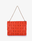 LINDY CLUTCH WOVEN LARGE ORANGE