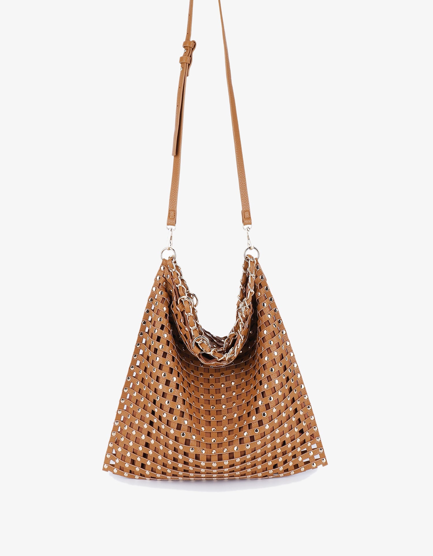 ZOYA STUDDED SHOULDER BROWN - REMI/REID